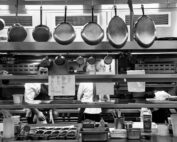 Kitchen with Staff preparing food