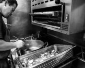 Kitchen with Staff preparing food