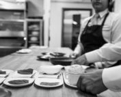 Kitchen staff preparing food