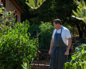 Chef Peter inspecting the gardens